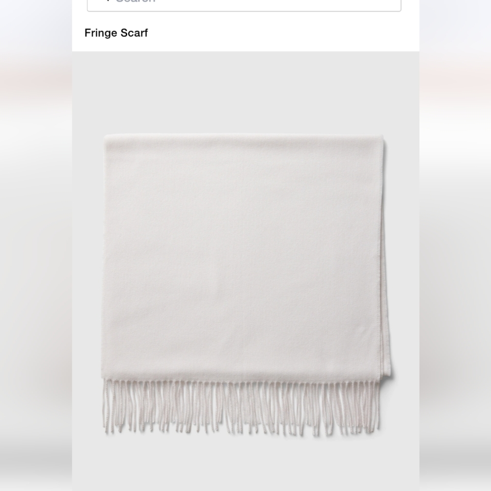 Elegant White Fringe Scarf